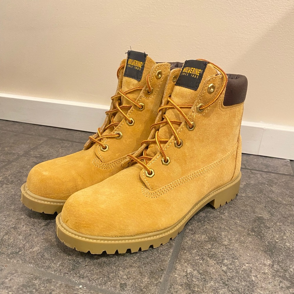 Wolverine Wheat Suede Lace-Up Work Boots